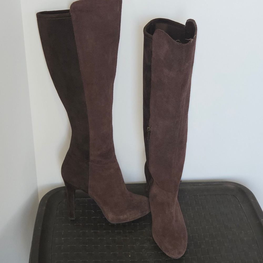 Jessica‎ Simpson Avalona Boots Womens 7.5 Brown Suede Over The Knee Stiletto